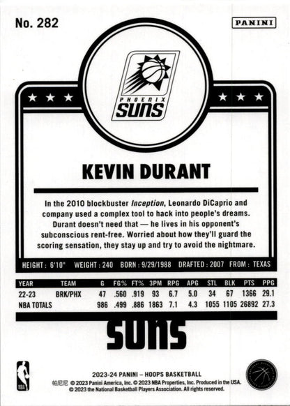 2023-24 Hoops #282 Kevin Durant Phoenix Suns