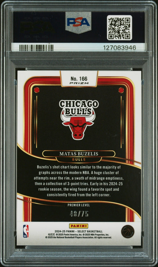 2024 Panini Select Neon Green Prizm #166 Matas Buzelis
