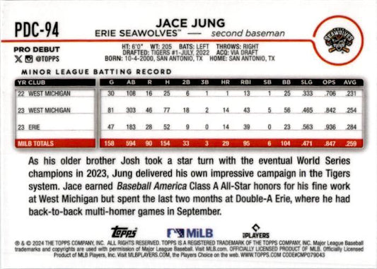 2024 Topps Pro Debut Chrome #PDC-94 Jace Jung