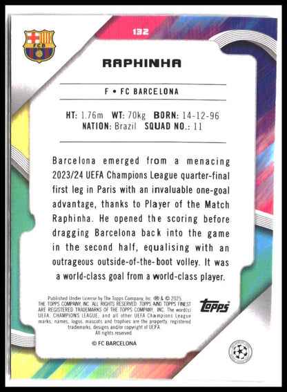 Raphinha #132 2024-25 Finest UEFA Club Competitions