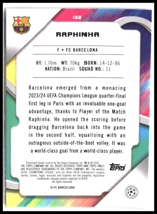 Raphinha #132 2024-25 Finest UEFA Club Competitions