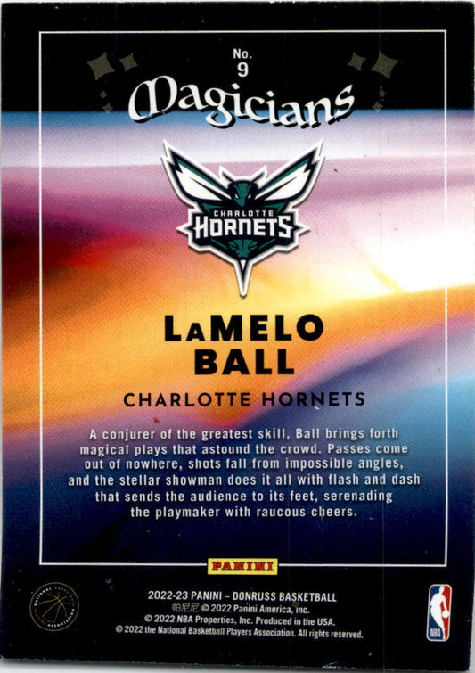 2022-23 Donruss Magicians #9 LaMelo Ball Charlotte Hornets