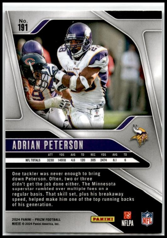 2024 Panini Prizm #191 Adrian Peterson Minnesota Vikings