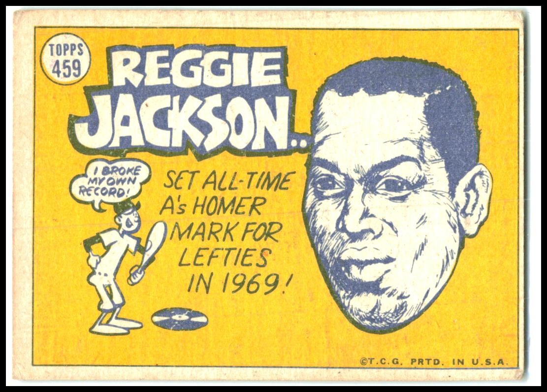 1970 Topps #459 Reggie Jackson Oakland Athletics