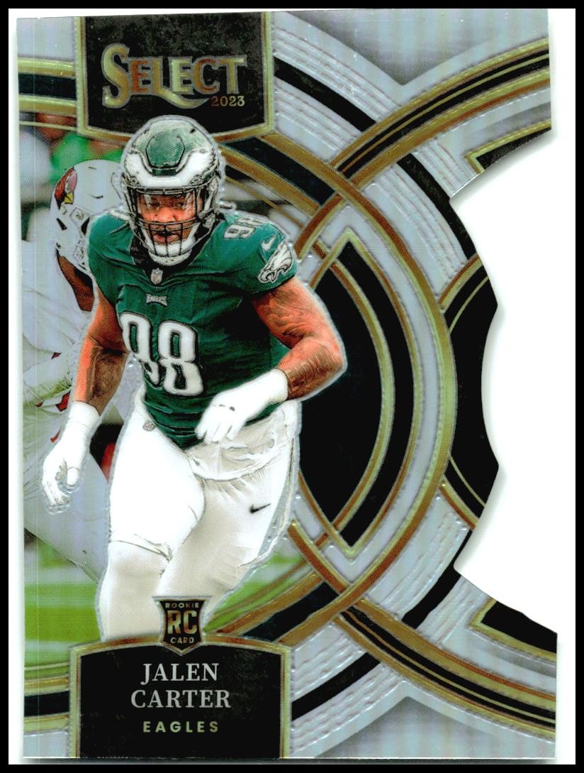 2023 Panini Select Silver Prizms Die Cuts #171 Jalen Carter Rookie Eagles