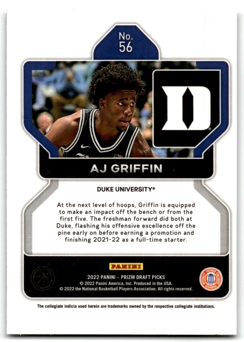 2022-23 Panini Prizm AJ Griffin Atlanta Hawks #56