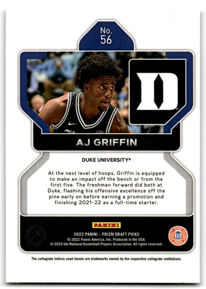 2022-23 Panini Prizm AJ Griffin Atlanta Hawks #56
