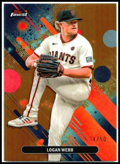 2025 Topps Finest Gold /50 #64 Logan Webb Giants