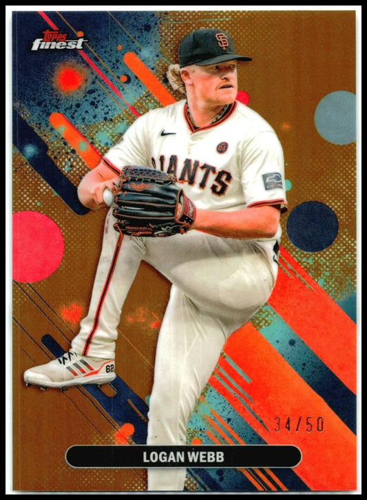 2025 Topps Finest Gold /50 #64 Logan Webb Giants