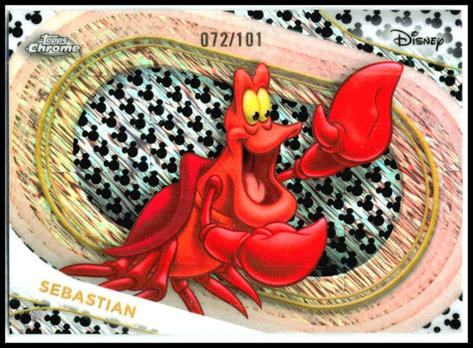 2025 Topps Chrome Disney Mickey Mouse Black and White #/101 #59 Sebastian