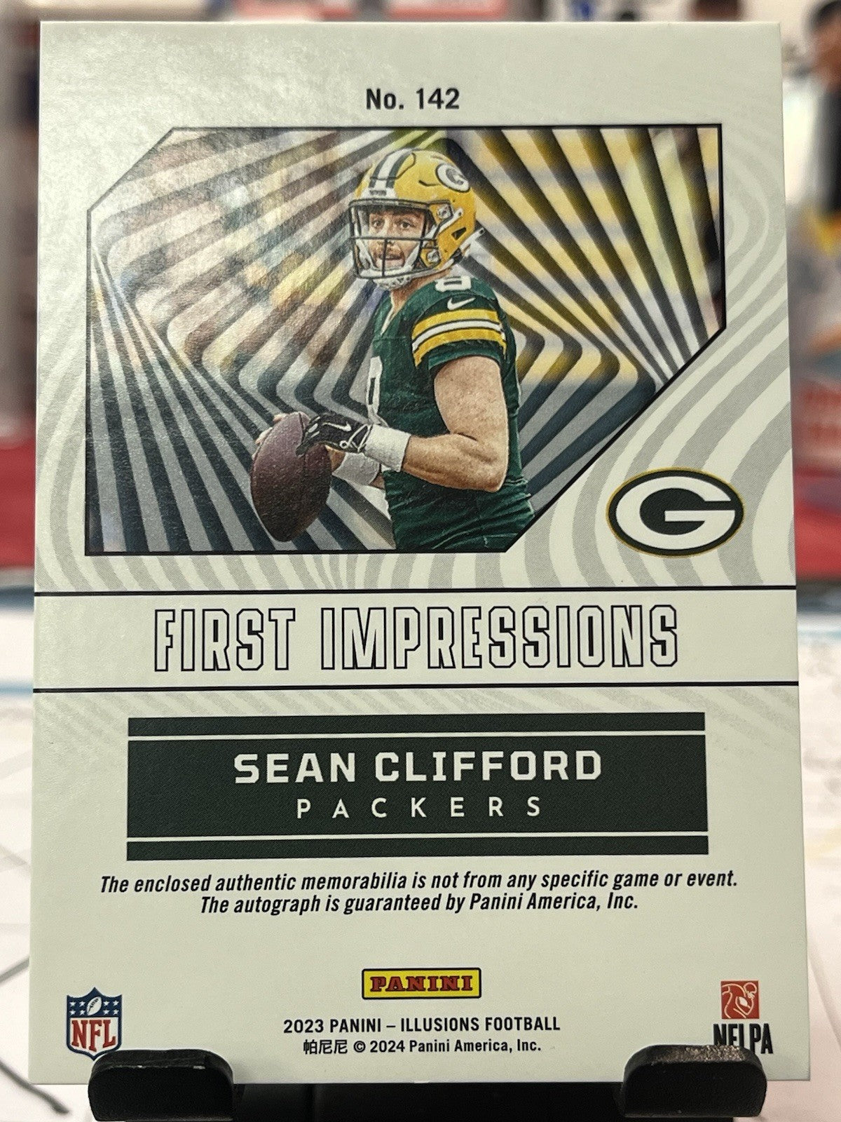 2023 ILLUSIONS FIRST IMPRESSIONS #142 SEAN CLIFFORD Patch Auto #/199 PACKERS