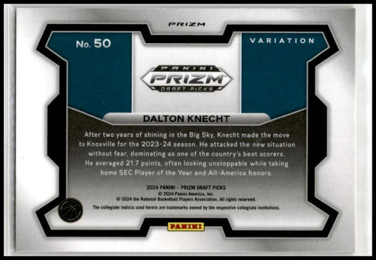 2024 Panini Prizm Draft Picks Variation Red Ice #50 Dalton Knecht Lakers