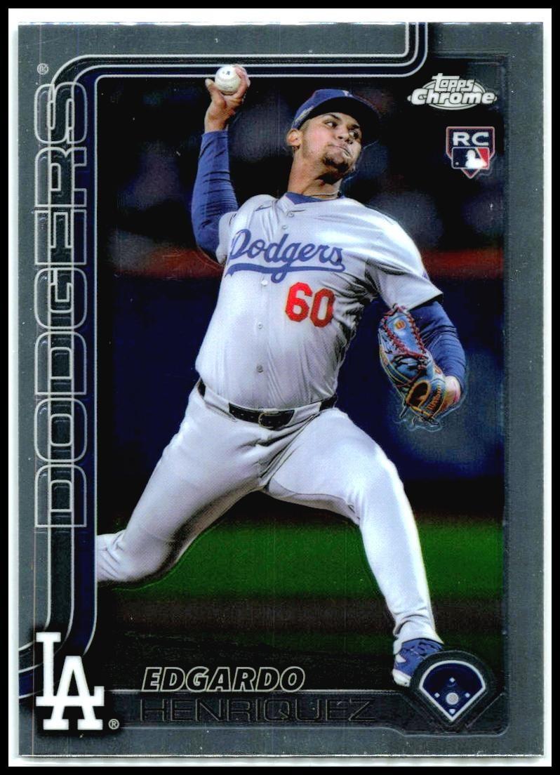 2025 Topps Chrome #71 Edgardo Henriquez Rookie Los Angeles Dodgers