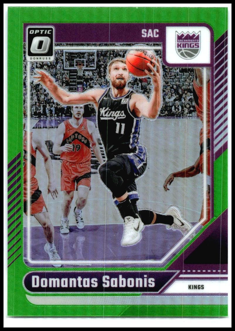 2024-25 Donruss Optic Lime Green #64 Domantas Sabonis #/149 Sacramento Kings