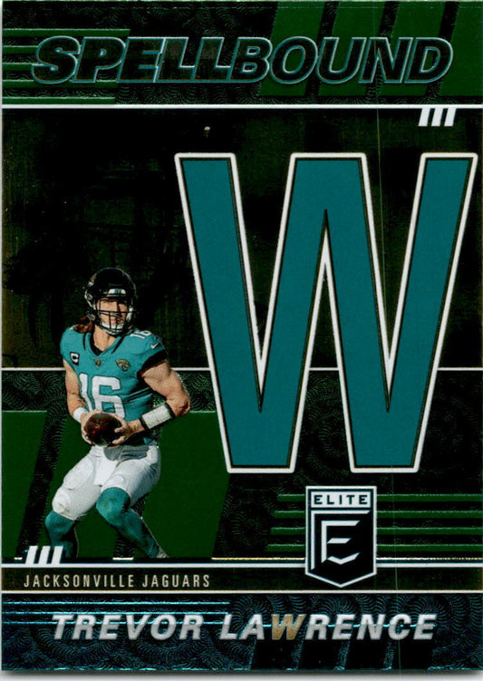 2022 Donruss Elite Spellbound Green #SB-TL3 Trevor Lawrence Jacksonville Jaguars