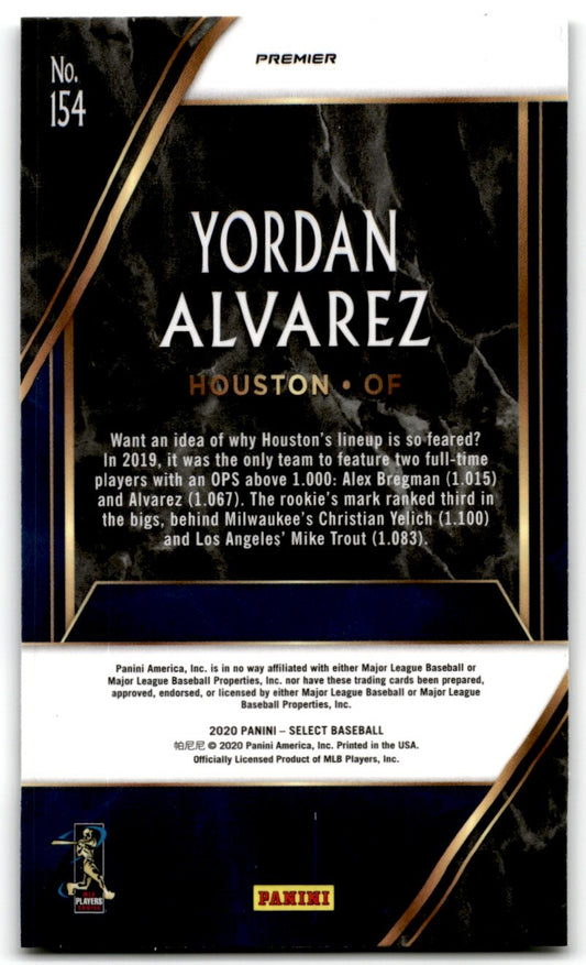 2020 Select Yordan Alvarez Rookie Houston Astros #154