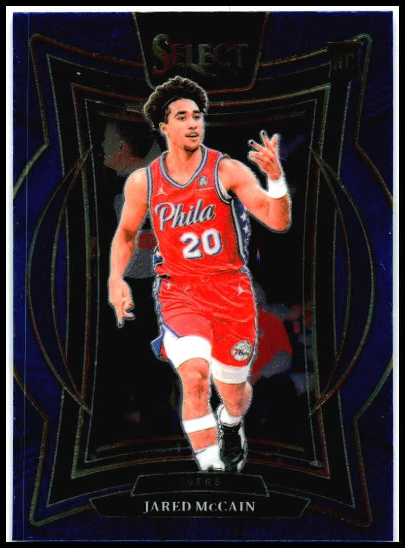 2024-25 Panini Select Blue #82 Jared McCain Rookie Philadelphia 76ers