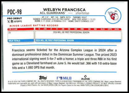 2024 Topps Pro Debut Chrome #PDC-98 Welbyn Francisca ACL Guardians