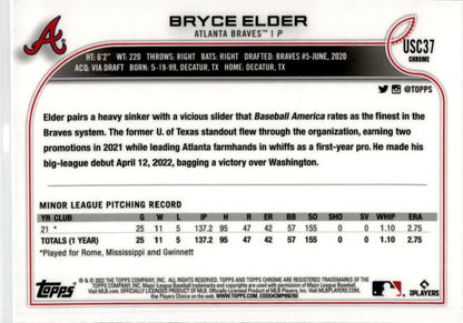 2022 Topps Update Purple #US52 Bryce Elder Atlanta Braves