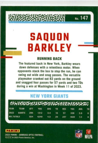 2023 Donruss Optic #147 Saquon Barkley New York Giants