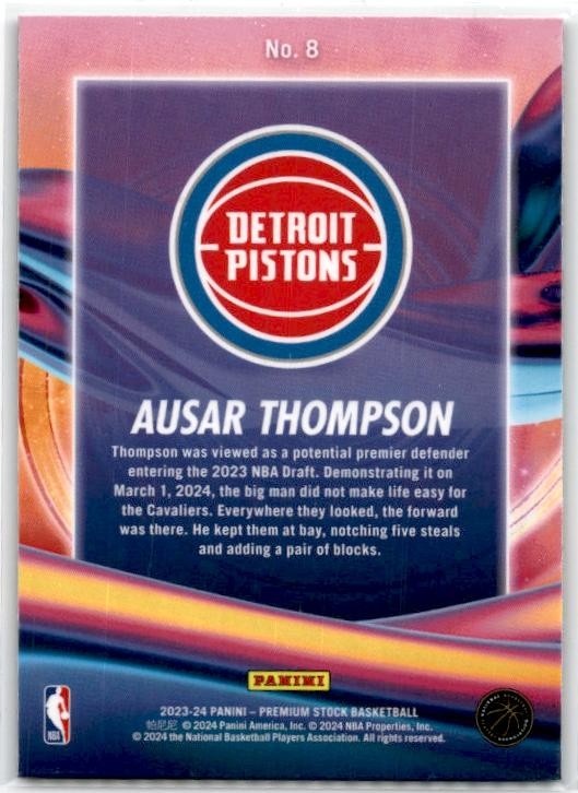 2023-24 Panini Hoops Premium Stock Anti Gravity #8 Ausar Thompson Rookie Pistons