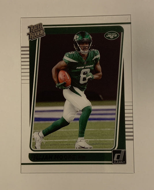 ELIJAH MOORE: 2021 Donruss Clearly #72 RC🏈RATED ROOKIE🔥 NY Jets