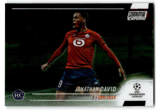 2022 Topps Stadium Club Chrome UCL Jonathan David Rookie Losc Lille #83