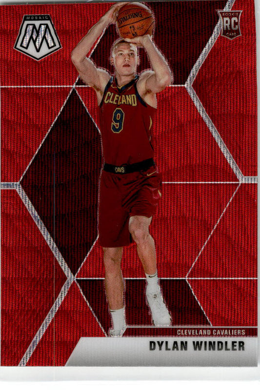 2019-20 Panini Mosaic Red Wave #208 Dylan Windler Cleveland Cavaliers