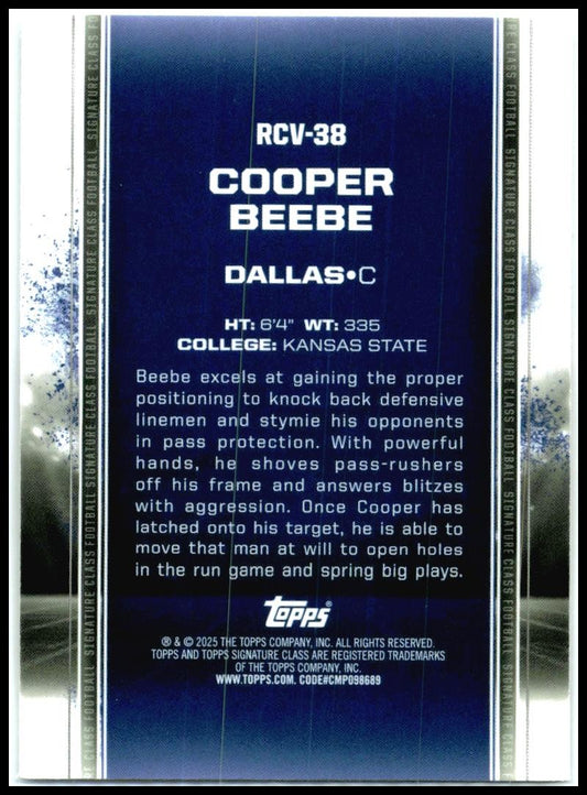 2024 Signature Class Base Rookies Chrome Variation #RCV-38 Cooper Beebe Dallas