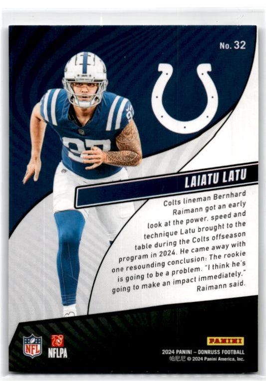 2024 Donruss Rookie Revolution #32 Laiatu Latu Indianapolis Colts