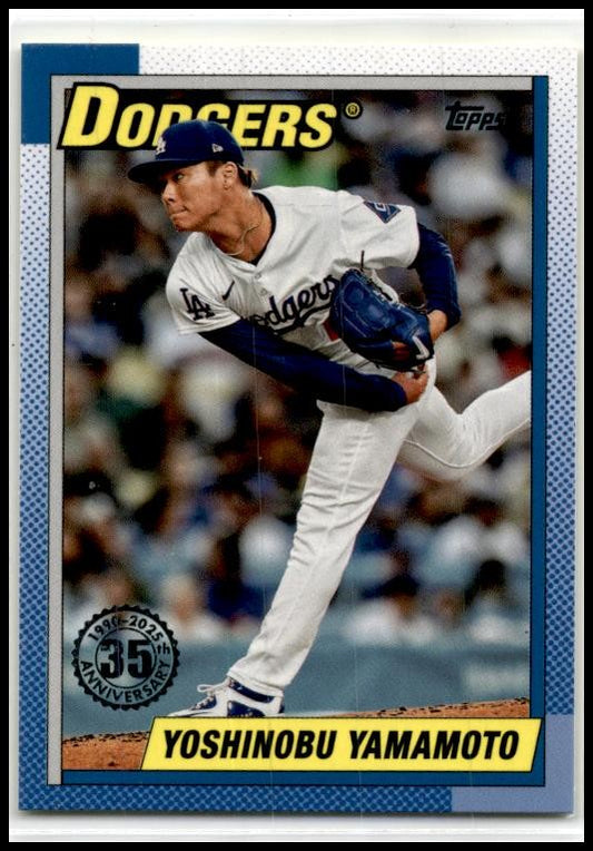 2025 Topps 1990 Topps 35th Anniversary #T90-84 Yoshinobu Yamamoto Dodgers