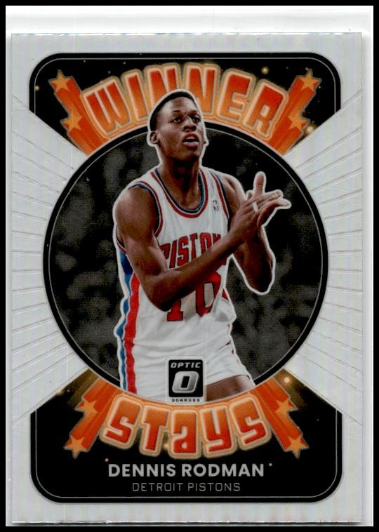 2021-22 Donruss Optic Winner Stays Holo #6 Dennis Rodman Detroit Pistons