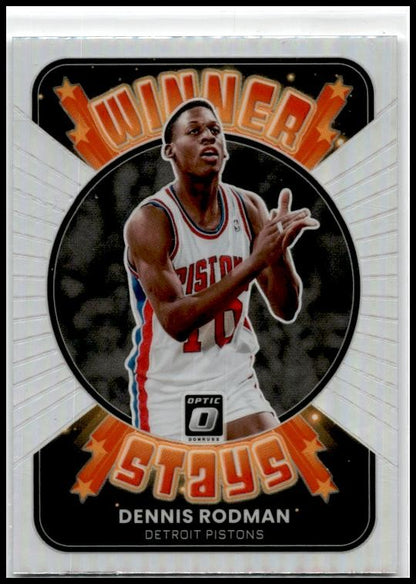 2021-22 Donruss Optic Winner Stays Holo #6 Dennis Rodman Detroit Pistons