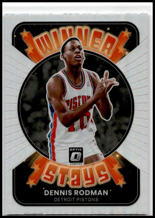 2021-22 Donruss Optic Winner Stays Holo #6 Dennis Rodman Detroit Pistons