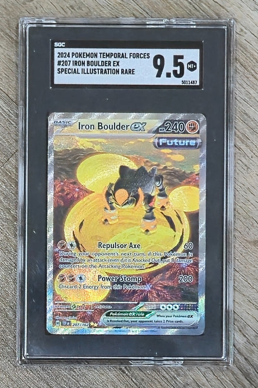 Temporal Forces #207 Iron Boulder EX SIR Graded SGC 9.5