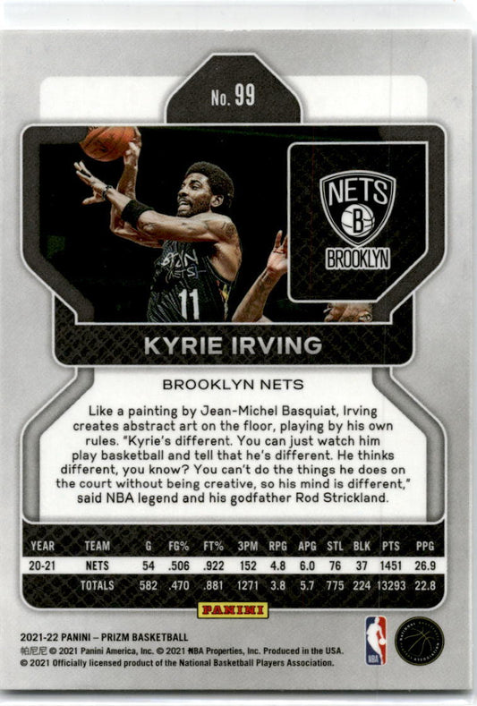 2021-22 Panini Prizm #99 Kyrie Irving Brooklyn Nets