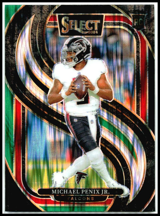 2024 Panini Select Black & Green Shock #110 Michael Penix Jr. Rookie Atlanta