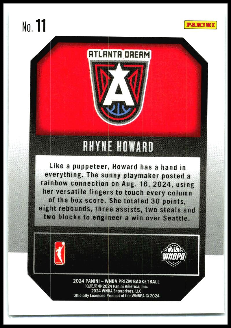 2024 Panini Prizm WNBA Top Tier #11 Rhyne Howard Atlanta Dream