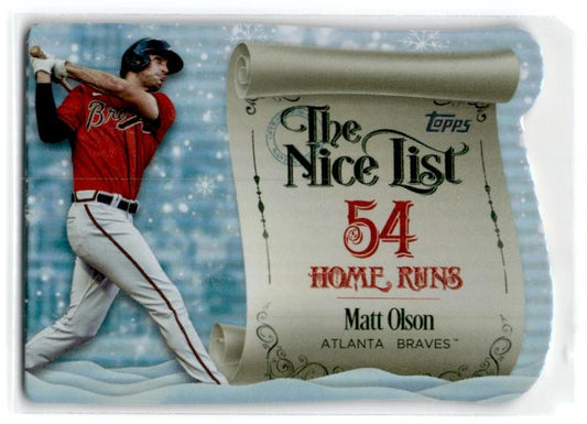 2024 Topps Holiday Making the Nice List #MNL-9 Matt Olson Atlanta Braves