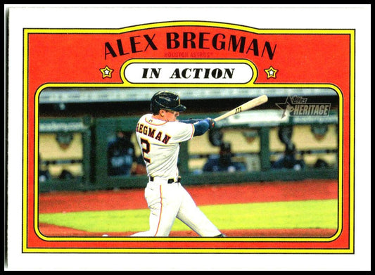 2021 Topps Heritage Red #164 Alex Bregman Houston Astros