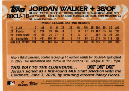 2023 Topps Chrome Update 1988 Topps 35th Anniversary #88CU-18 Jordan Walker