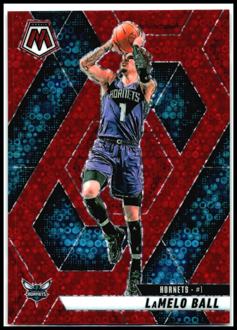 2024-25 Panini Mosaic Fast Break Red Mosaic #190 LaMelo Ball Hornets