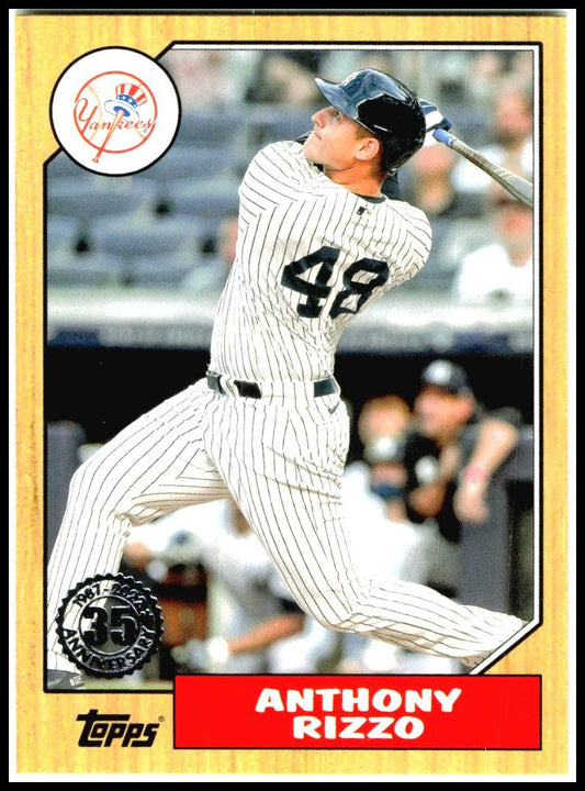2022 Topps 1987 Topps Baseball 35th Anniversary #T87-58 Anthony Rizzo New York