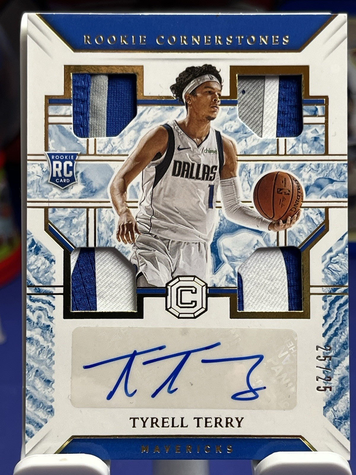 2020-21 Chronicles Tyrell Terry Rookie Cornerstones Jersey Auto #/25