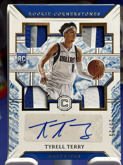 2020-21 Chronicles Tyrell Terry Rookie Cornerstones Jersey Auto #/25
