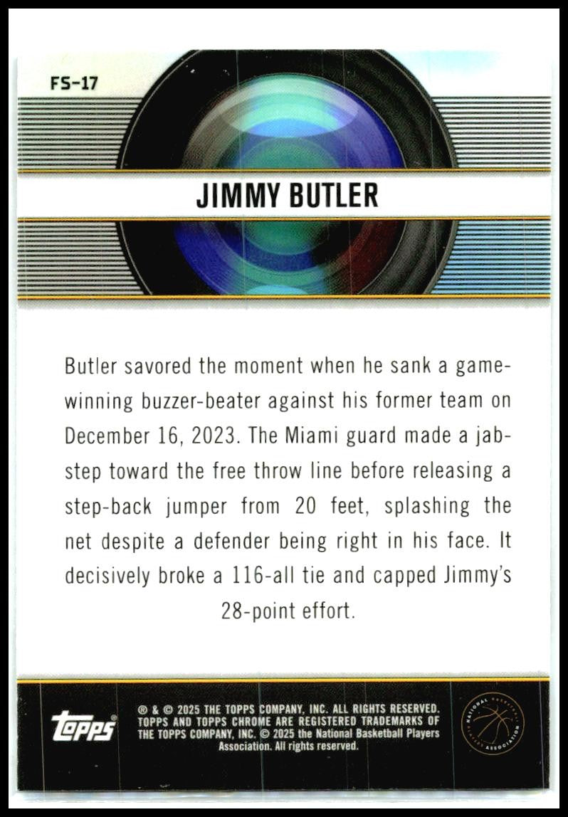 2024-25 Topps Chrome Film Study #FS-17 Jimmy Butler Miami Heat