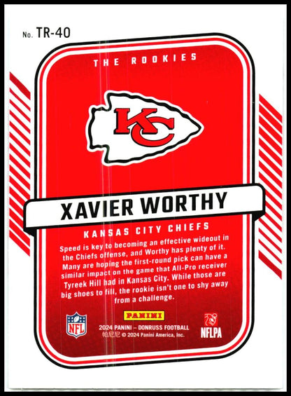2024 Donruss The Rookies #TR-40 Xavier Worthy Kansas City Chiefs