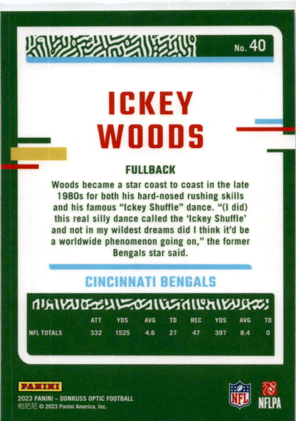 2023 Donruss Optic #40 Ickey Woods Cincinnati Bengals
