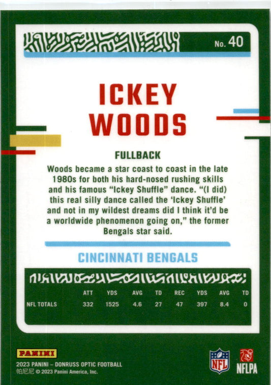 2023 Donruss Optic #40 Ickey Woods Cincinnati Bengals