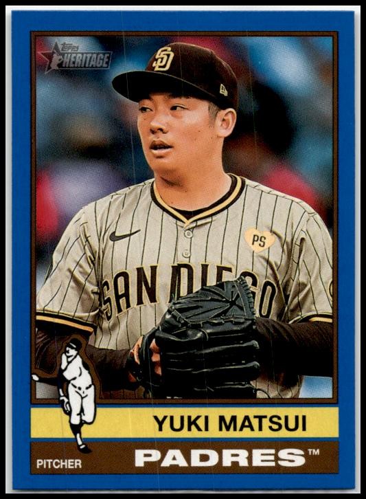 2025 Topps Heritage Blue #358 Yuki Matsui Padres